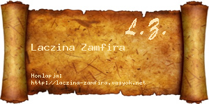 Laczina Zamfira névjegykártya