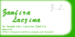 zamfira laczina business card